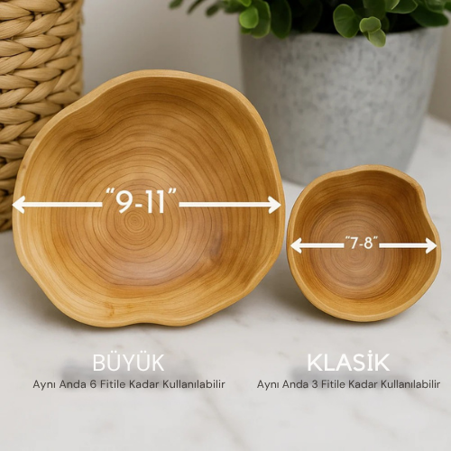 Ahşap Mum Kabı