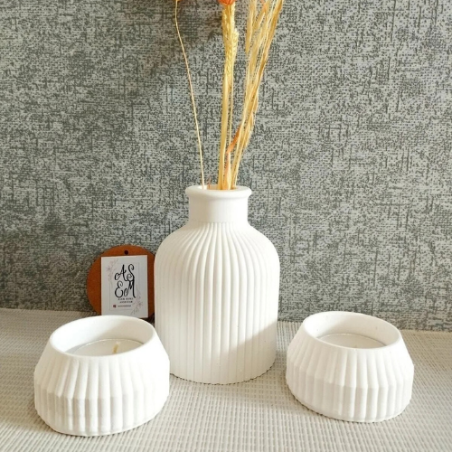 İskandinav Vazo Mumluk Seti